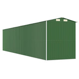 Garden Shed Green 192x938x223 cm Galvanised Steel - Rear View
