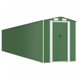 Garden Shed Green 192x1021x223 cm Galvanised Steel - Front View