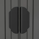 Garden Shed Light Grey 192x357x223 cm Galvanised Steel - Close-Up Angle