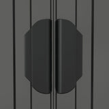 Garden Shed Light Grey 192x440x223 cm Galvanised Steel - Close-Up Angle