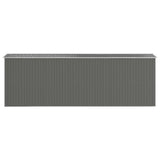 Garden Shed Light Grey 192x606x223 cm Galvanised Steel - 45-Degree Angle