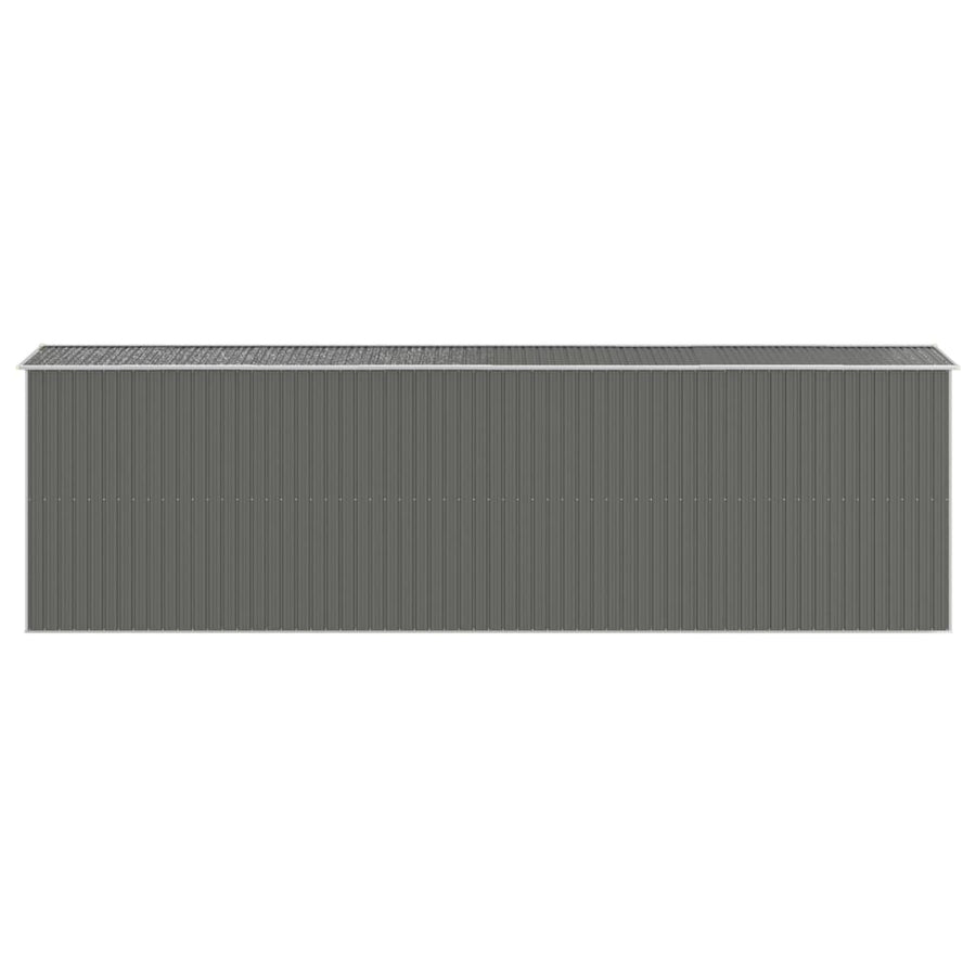 Garden Shed Light Grey 192x689x223 cm Galvanised Steel