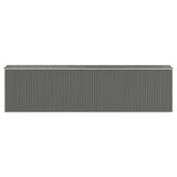 Garden Shed Light Grey 192x772x223 cm Galvanised Steel
