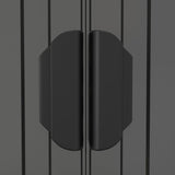 Garden Shed Light Grey 192x855x223 cm Galvanised Steel - Close-Up Angle