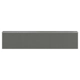 Garden Shed Light Grey 192x938x223 cm Galvanised Steel - 45-Degree Angle