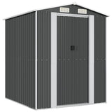 Garden Shed Anthracite 192x191x223 cm Galvanised Steel - Front View