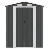 Garden Shed Anthracite 192x191x223 cm Galvanised Steel - Side View