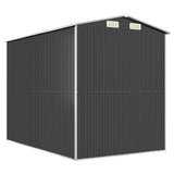 Garden Shed Anthracite 192x274x223 cm Galvanised Steel - Rear View