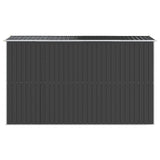 Garden Shed Anthracite 192x357x223 cm Galvanised Steel - 45-Degree Angle