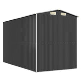 Garden Shed Anthracite 192x357x223 cm Galvanised Steel - Rear View