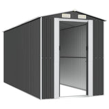 Garden Shed Anthracite 192x440x223 cm Galvanised Steel - Top-Down View