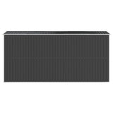 Garden Shed Anthracite 192x440x223 cm Galvanised Steel - 45-Degree Angle