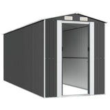 Garden Shed Anthracite 192x523x223 cm Galvanised Steel - Top-Down View