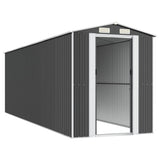 Garden Shed Anthracite 192x606x223 cm Galvanised Steel - Top-Down View
