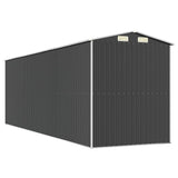 Garden Shed Anthracite 192x606x223 cm Galvanised Steel - Rear View