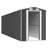 Garden Shed Anthracite 192x689x223 cm Galvanised Steel - Top-Down View