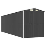 Garden Shed Anthracite 192x689x223 cm Galvanised Steel - Rear View
