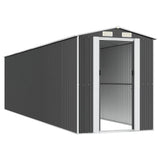 Garden Shed Anthracite 192x772x223 cm Galvanised Steel - Top-Down View