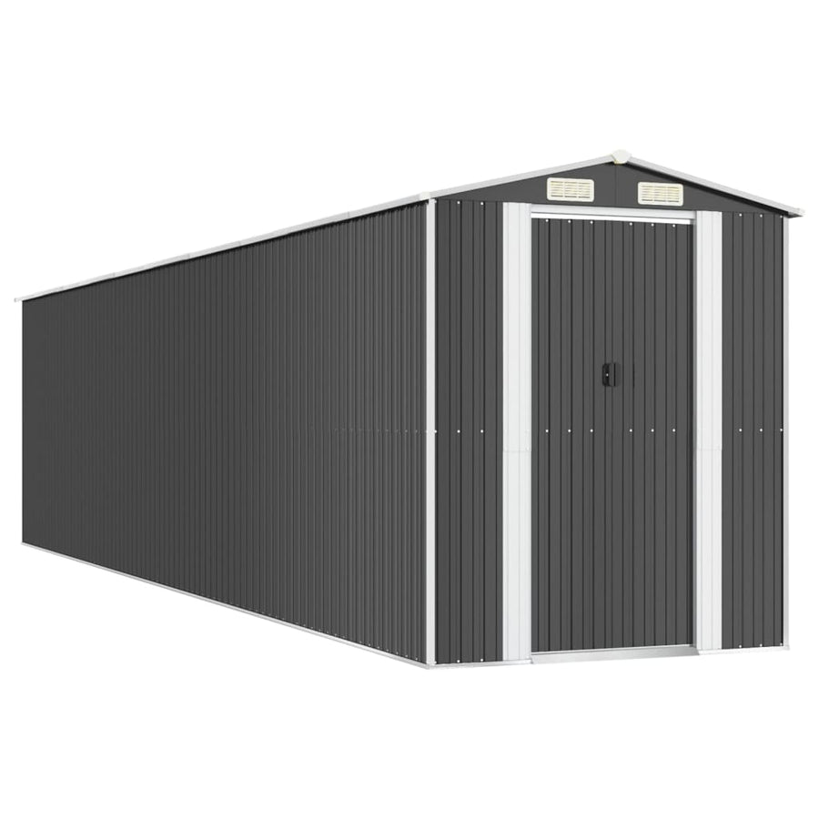 Garden Shed Anthracite 192x855x223 cm Galvanised Steel
