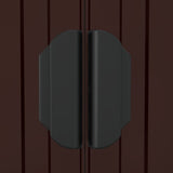 Garden Shed Dark Brown 192x191x223 cm Galvanised Steel