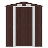 Garden Shed Dark Brown 192x274x223 cm Galvanised Steel