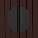 Garden Shed Dark Brown 192x274x223 cm Galvanised Steel - Close-Up Angle
