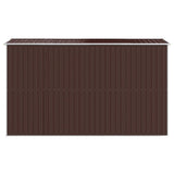 Garden Shed Dark Brown 192x357x223 cm Galvanised Steel