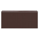 Garden Shed Dark Brown 192x440x223 cm Galvanised Steel