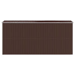 Garden Shed Dark Brown 192x440x223 cm Galvanised Steel