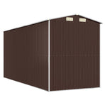 Garden Shed Dark Brown 192x440x223 cm Galvanised Steel