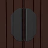 Garden Shed Dark Brown 192x440x223 cm Galvanised Steel