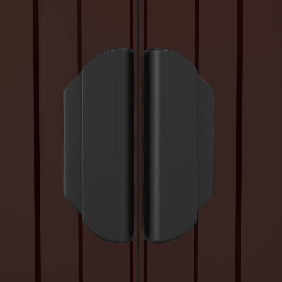 Garden Shed Dark Brown 192x440x223 cm Galvanised Steel