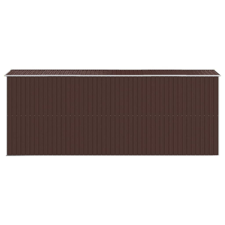 Garden Shed Dark Brown 192x523x223 cm Galvanised Steel