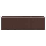 Garden Shed Dark Brown 192x689x223 cm Galvanised Steel