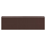Garden Shed Dark Brown 192x689x223 cm Galvanised Steel - 45-Degree Angle