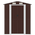 Garden Shed Dark Brown 192x1021x223 cm Galvanised Steel