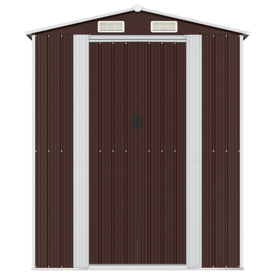Garden Shed Dark Brown 192x1021x223 cm Galvanised Steel