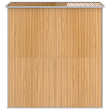 Garden Shed Light Brown 192x191x223 cm Galvanised Steel - 45-Degree Angle