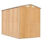 Garden Shed Light Brown 192x274x223 cm Galvanised Steel