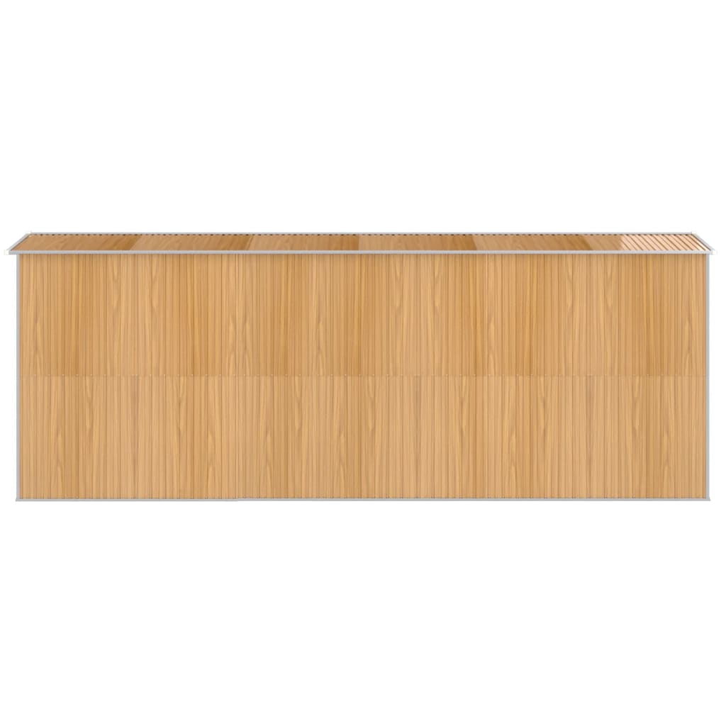 Garden Shed Light Brown 192x523x223 cm Galvanised Steel
