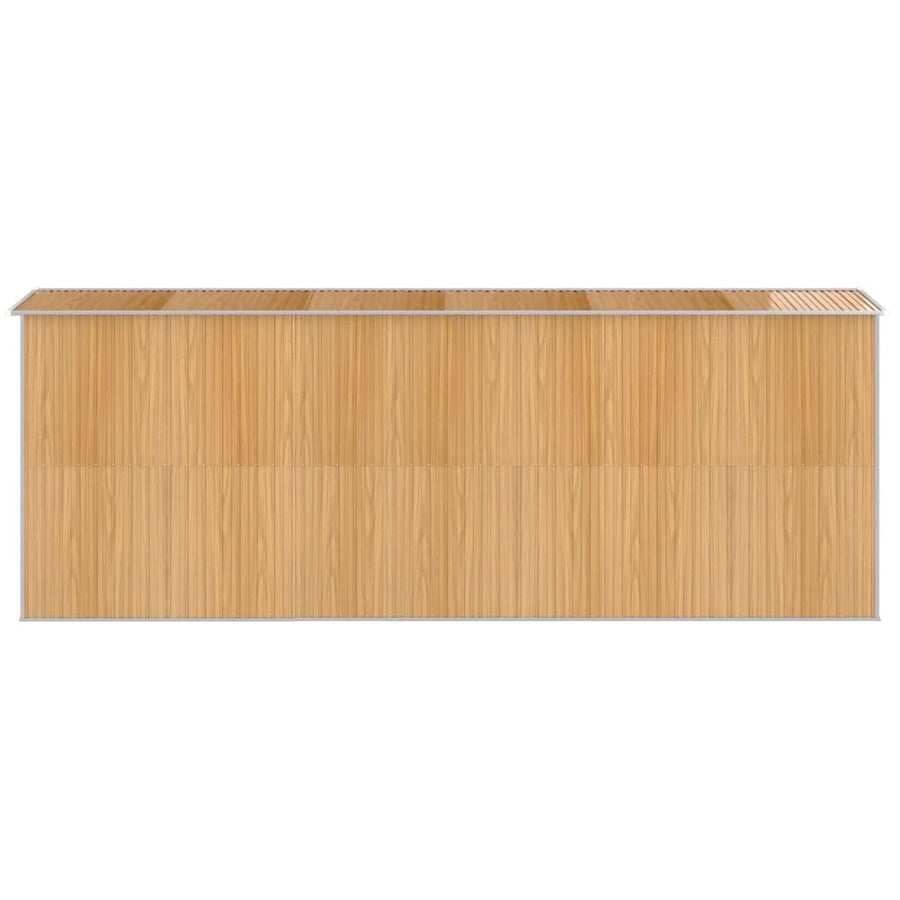 Garden Shed Light Brown 192x523x223 cm Galvanised Steel