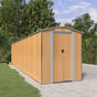 Garden Shed Light Brown 192x855x223 cm Galvanised Steel