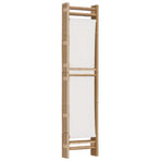 Folding 3-Panel Room Divider 120 cm Bamboo and Canvas