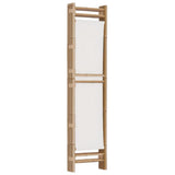 Folding 3-Panel Room Divider 120 cm Bamboo and Canvas - Rear View