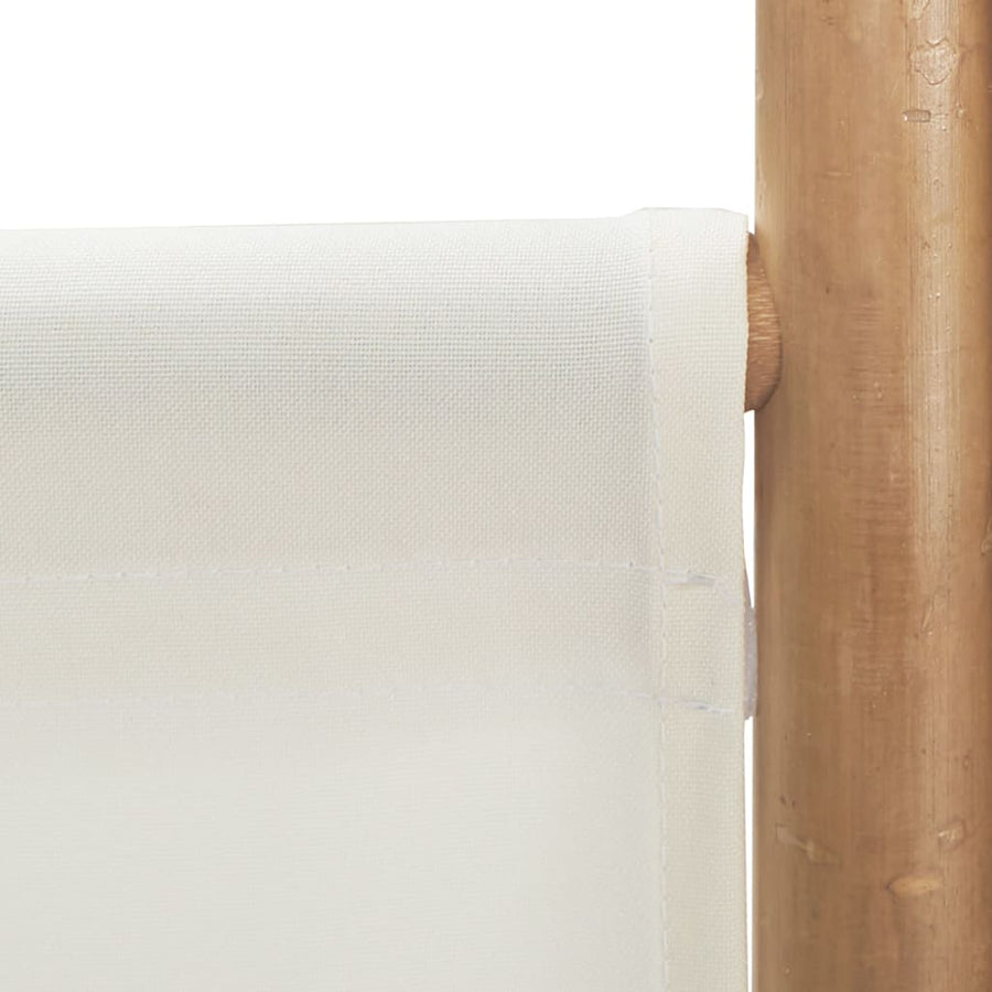 Folding 3-Panel Room Divider 120 cm Bamboo and Canvas
