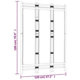 Folding 3-Panel Room Divider 120 cm Bamboo and Canvas