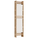 Folding 4-Panel Room Divider 160 cm Bamboo and Canvas - Rear View