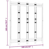 Folding 4-Panel Room Divider 160 cm Bamboo and Canvas