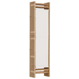 Folding 5-Panel Room Divider 200 cm Bamboo and Canvas - Rear View
