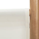 Folding 5-Panel Room Divider 200 cm Bamboo and Canvas - Low Angle
